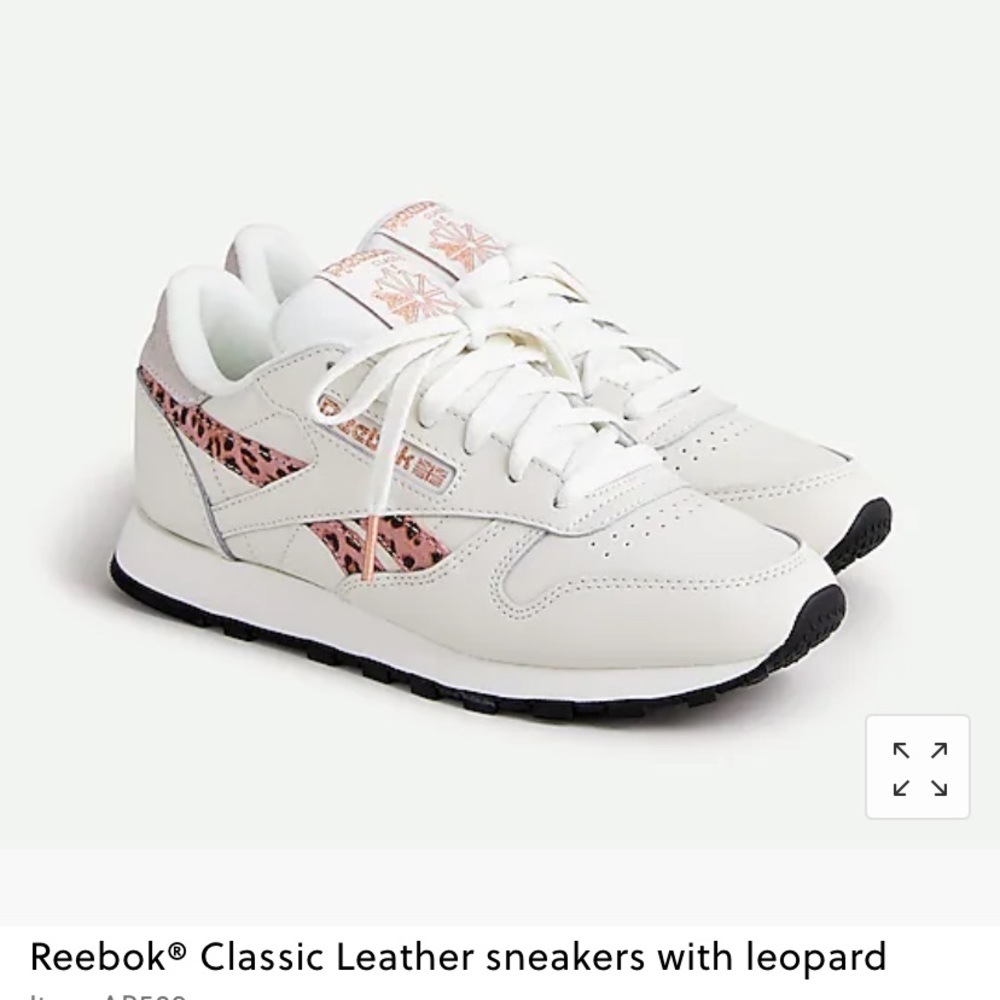 Reebok J crew classic leather leopard sneakers 7.5 7H